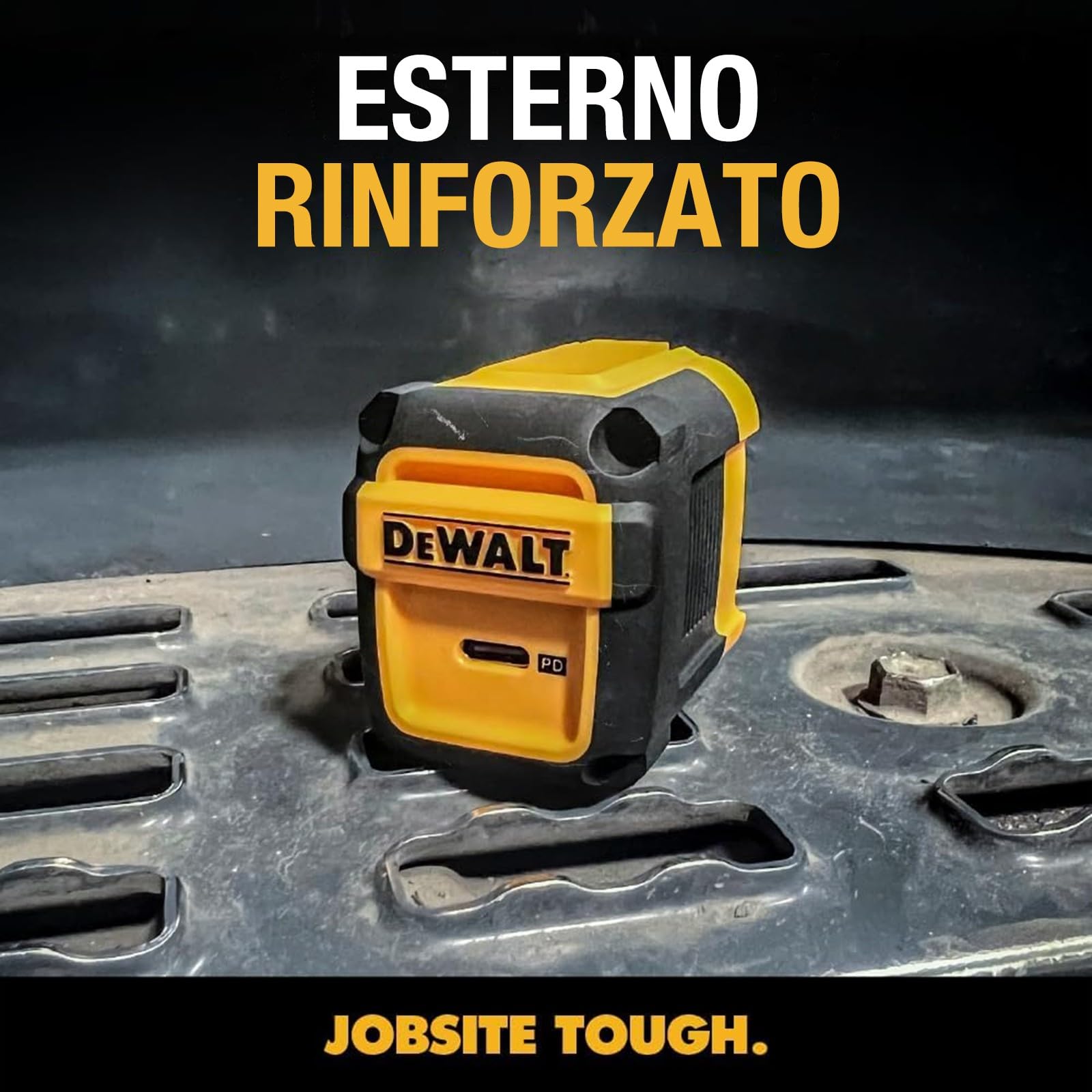 DEWALT Heavy Duty 30 W PD USB caricabatterie da parete per cantieri, caricabatterie USB-C tipo C, spina europea, compatibile con iPhone 16 15 14 13 12 Pro Max iPad Pro