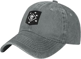 Black and White MARSOC Raiders Skull and Stars Unisex Baseball Cap Cowboy Hat