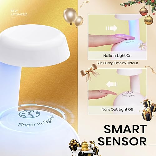 Miniatura 117 de Beetles - Kit de gel para extensión de uñas fácil de usar, 500 uñas de gel de almendra extracortas transparentes y preformadas, pegamento multiusos