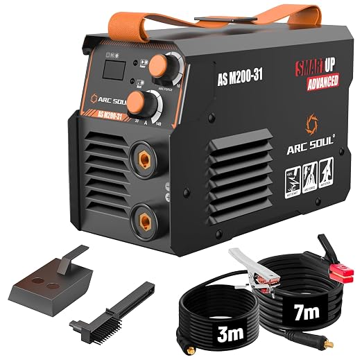 AS M200-31 MMA Welding Machine | 200A | Built-in Hot Start & Anti-Stick | ARC Force Adjustable | VRD | 60% Duty Cycle | 7M Electrode Cable & 3M Earth Cable | 6 Months Warranty