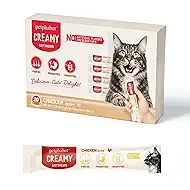 PETPHABET Lickable Cat Treats Squeeze, Creamy Puree Squeezable Wet Kitten Treats, Chicken Recipe 20 Tubes, Paste Snacks for Skin & Coat Health, Digestive Care, High Protein, Grain Free