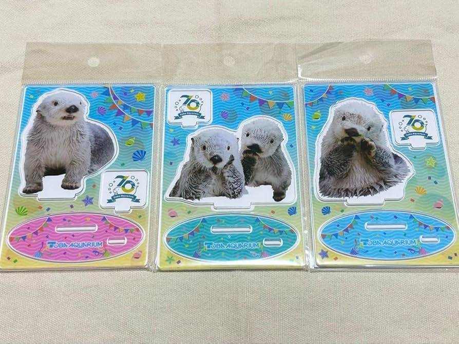鳥羽水族館 ラッコ メイちゃん キラちゃん　実写　アクリルマグネット　10点 鳥羽水族館 ラッコのメイちゃん キラちゃん グッズセット 鳥羽