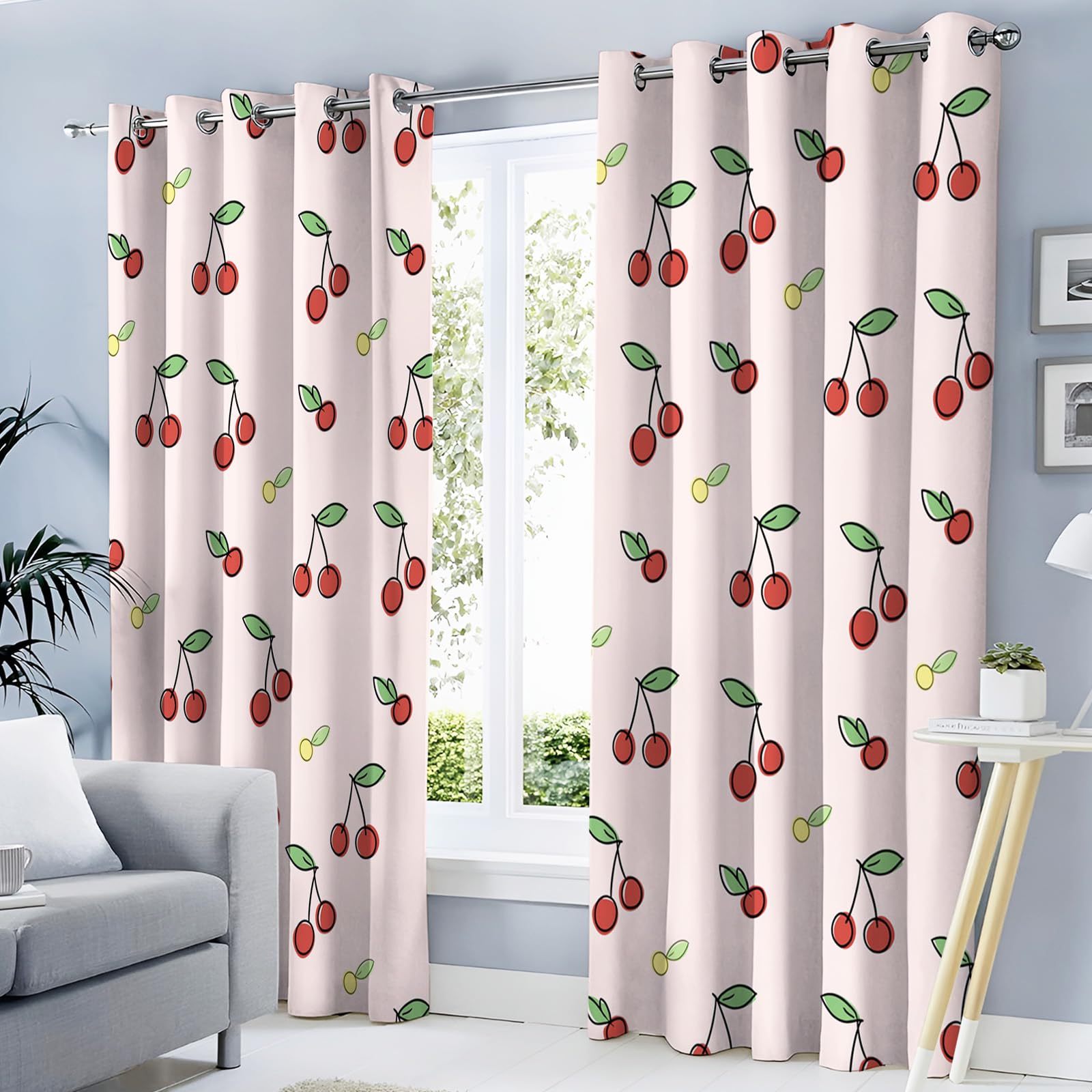 Rideau à oeillets rose style mignon pour sublimer une chambre d'enfant