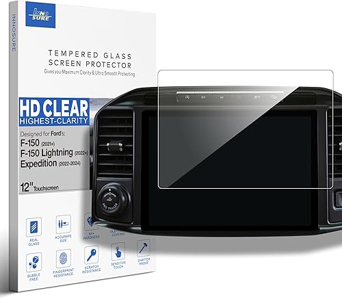 Protector de pantalla de vidrio templado para Ford F-150 (2021-2025), F-150 Lightning (2022-2025), Expedition (2022-2024) Navigator Pantalla táctil