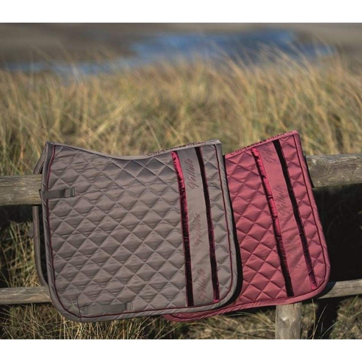 HKM CM Velluto Gloss 9300 - Mantilla para Caballo, Color Gris Oscuro