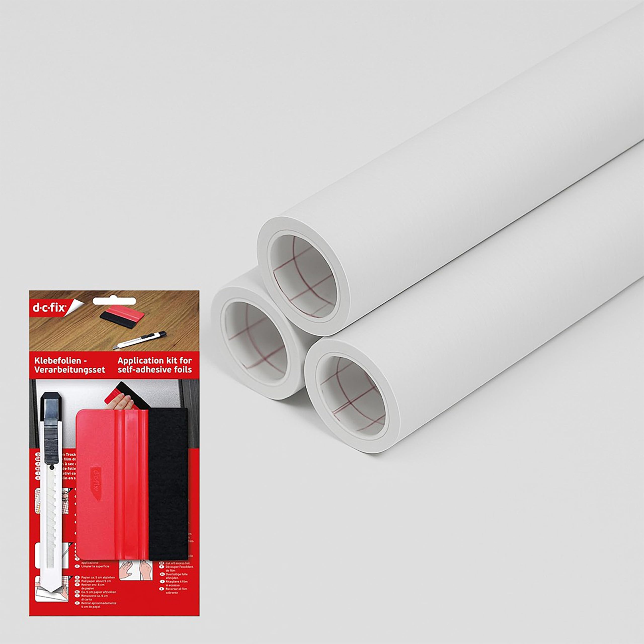d-c-fix Furniture Adhesive Film Bundle 3 x Satin White 45 cm x 2 m + — image 1