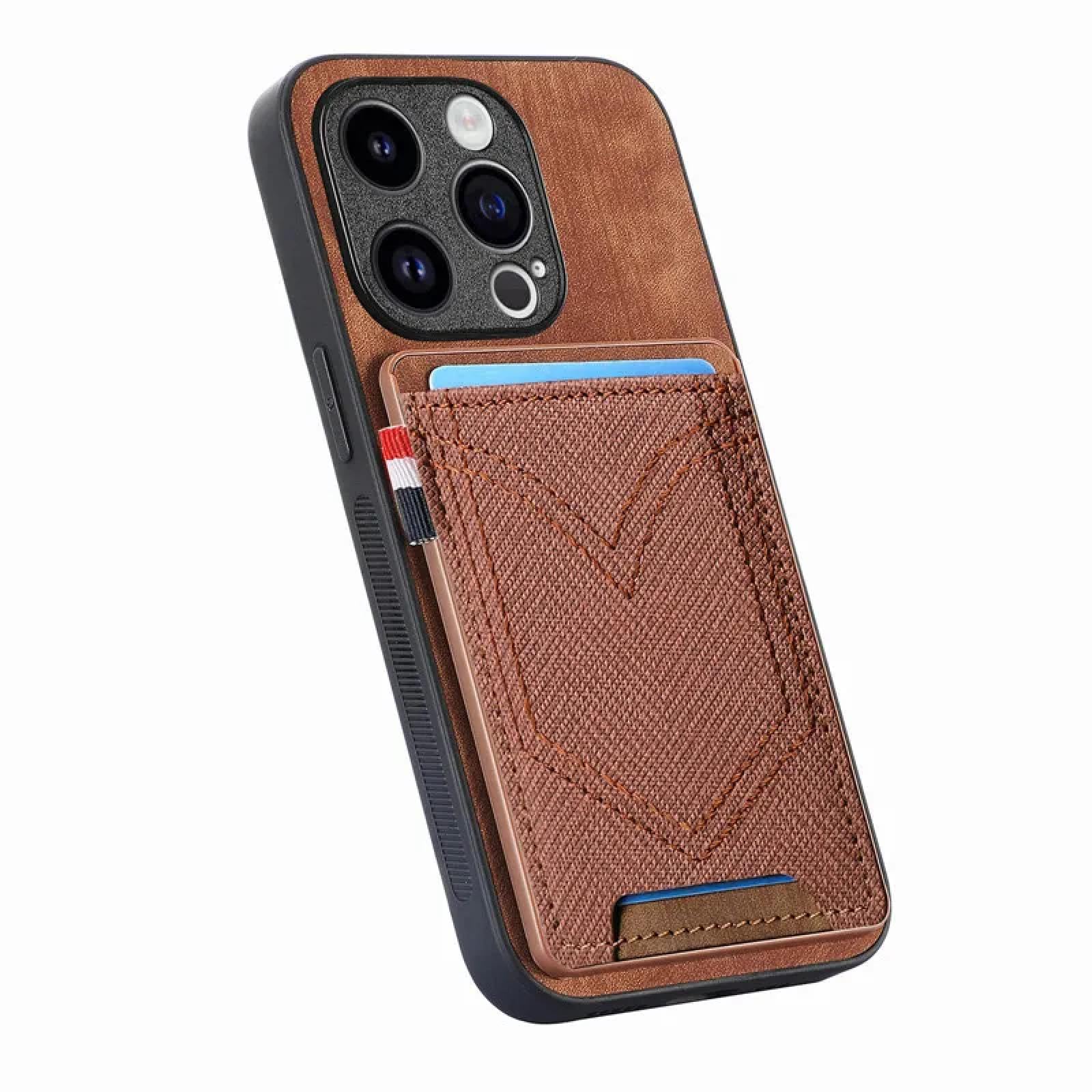 Étui Portefeuille magnétique en Cuir pour iPhone 7Plus 8Plus, Porte-Cartes, Support à Rabat (pour iPhone 7Plus 8Plus/Marron)