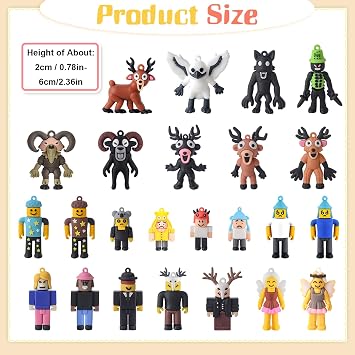 99 Nights In The Forest Figures, 10PCS 99 Nights in the Forest Toys Set, 3 Inch Game Characters Doll with Deer Owl Ram Design, Creative Desk Decorations Gifts for Game Fans, Kids, Collectors (24 PCS)