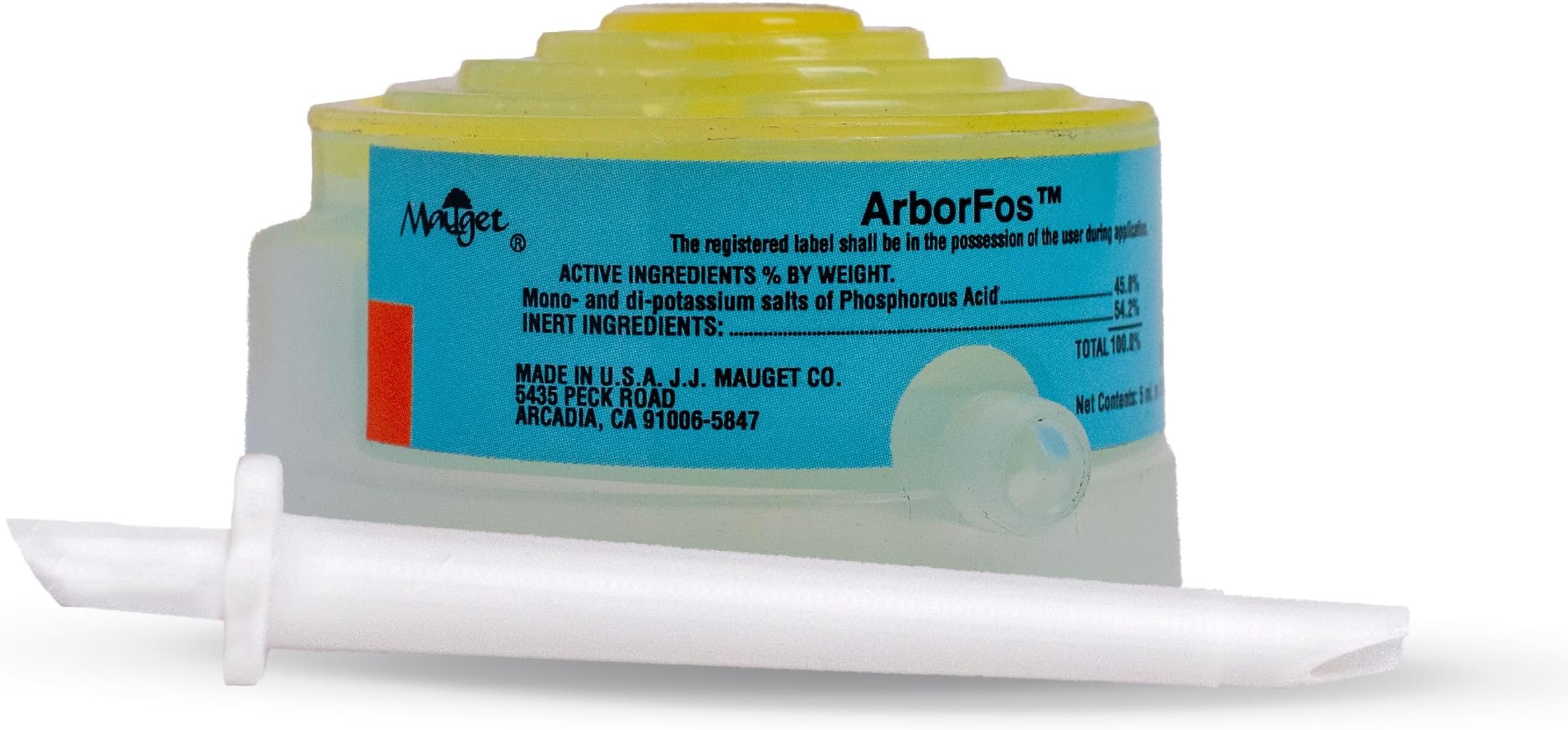 Mauget ArborFos Injector - 5ml Fungicide for Trees, 45.8% Phosphoric Acid for Stronger Immunity & Vibrant Leaves, Spill-Proof Fungicide for Mold Removal, Pack of 24 Caps