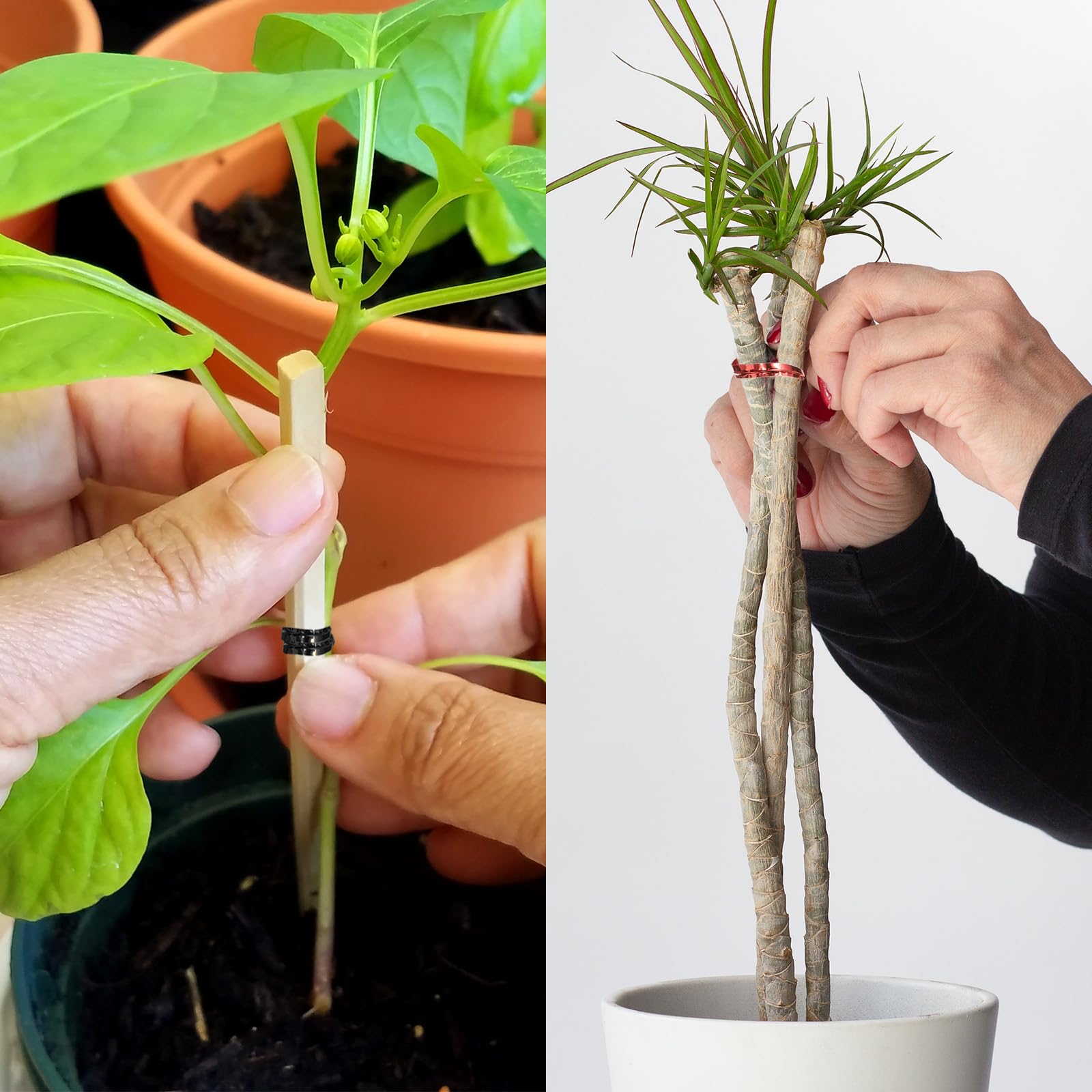 QUARKZMAN 800 Stück Twistbinder Metallik - Wiederverwendbare Kabelbinder 10cm