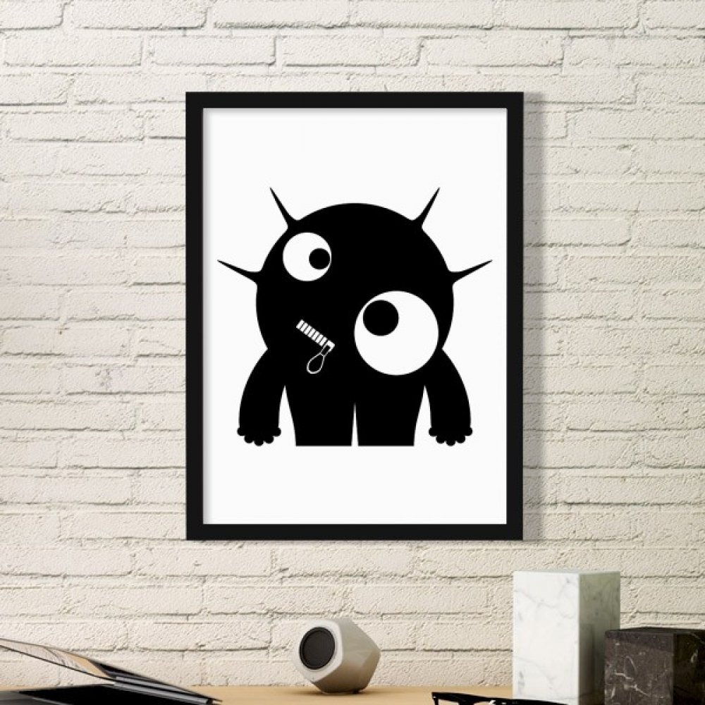 Peinture alien cadre noir DIYthinker sticker mural