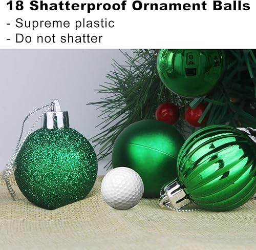 Vista 762 de 18 esferas medianas decorativas navideñas para árbol de Navidad, inastillables, para colgar, color púrpura, 2.5 pulgadas, paquete de 18