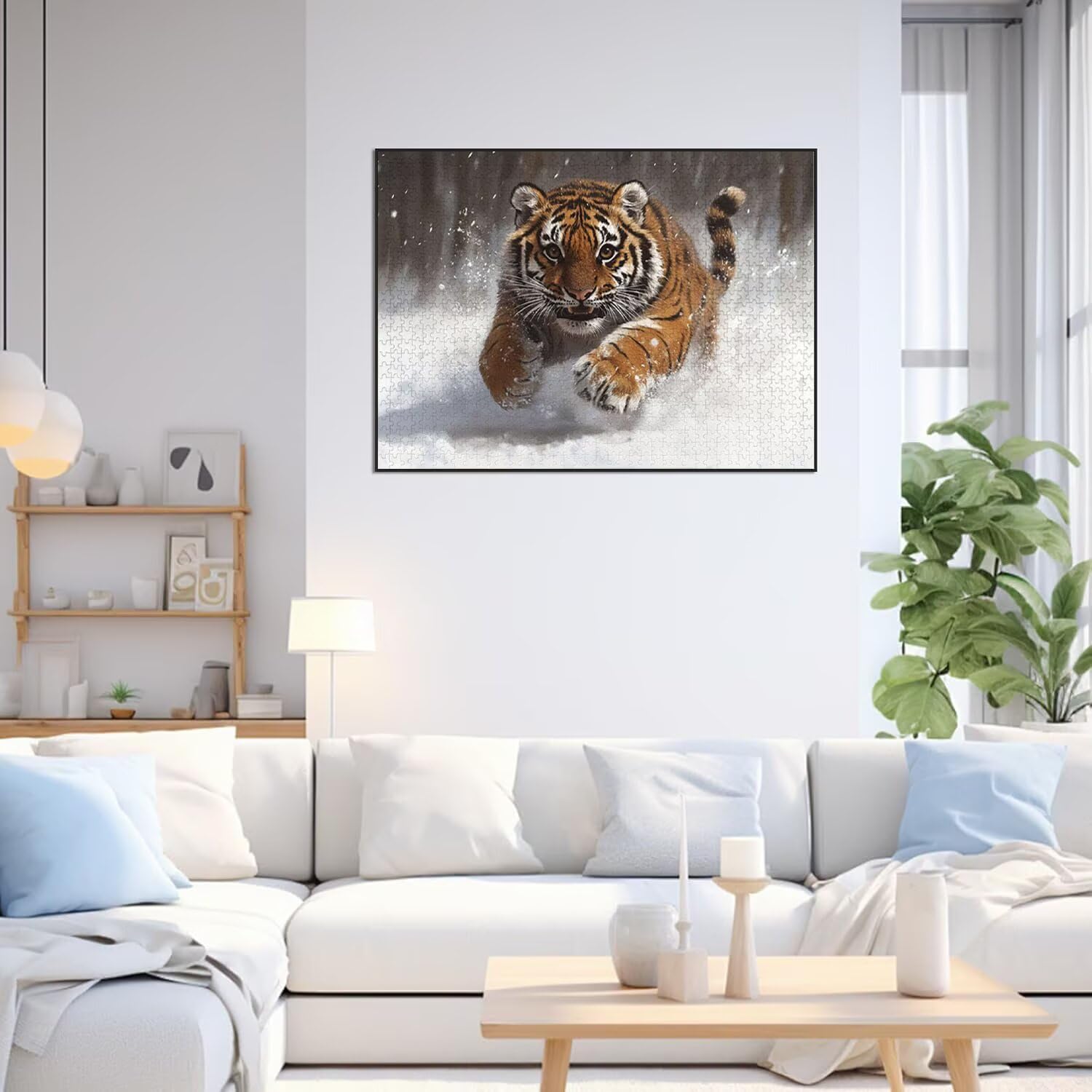 Puzzle 6000 Pezzi inverno Puzzle Classici per Gioco Familiare, n-106 | Impossibile Puzzles, Intrattenimento Creativo, Rilassamento e Intelligence, Regalo per Amore e Amico, Decorazioni Casa, tigre