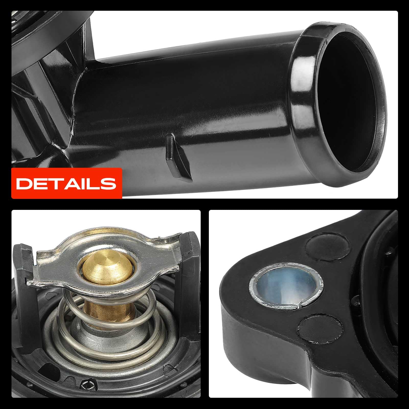 Frankberg Termostato del liquido di raffreddamento con alloggiamento | 05184651AH; Compatibile con: Wrangler III JK, Grand Cherokee IV Seconda Guerra Mondiale