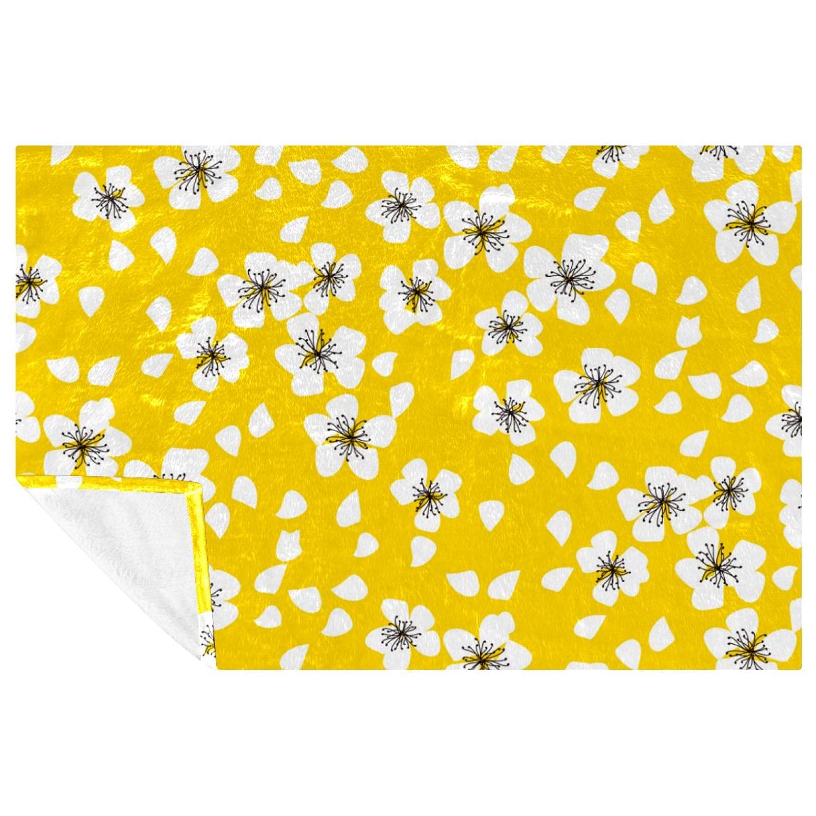 Couverture chaude imprimé fleurs au fini raffiné pour lit de prestige et canapé