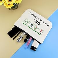 Vista 4 de Mahjong - Bolsa de maquillaje para regalar a los amantes de los juegos de Mahjong, regalo para mujer, mejor amiga, hermana, bolsa de cosméticos
