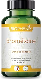 Bromélaïne 90 Gélules - Complément alimentaire 100% naturel - Enzymes d'Ananas - Digestion - Confort Gastro-intestinal - Circulation et Jambes Légères - Contrôle du Poids