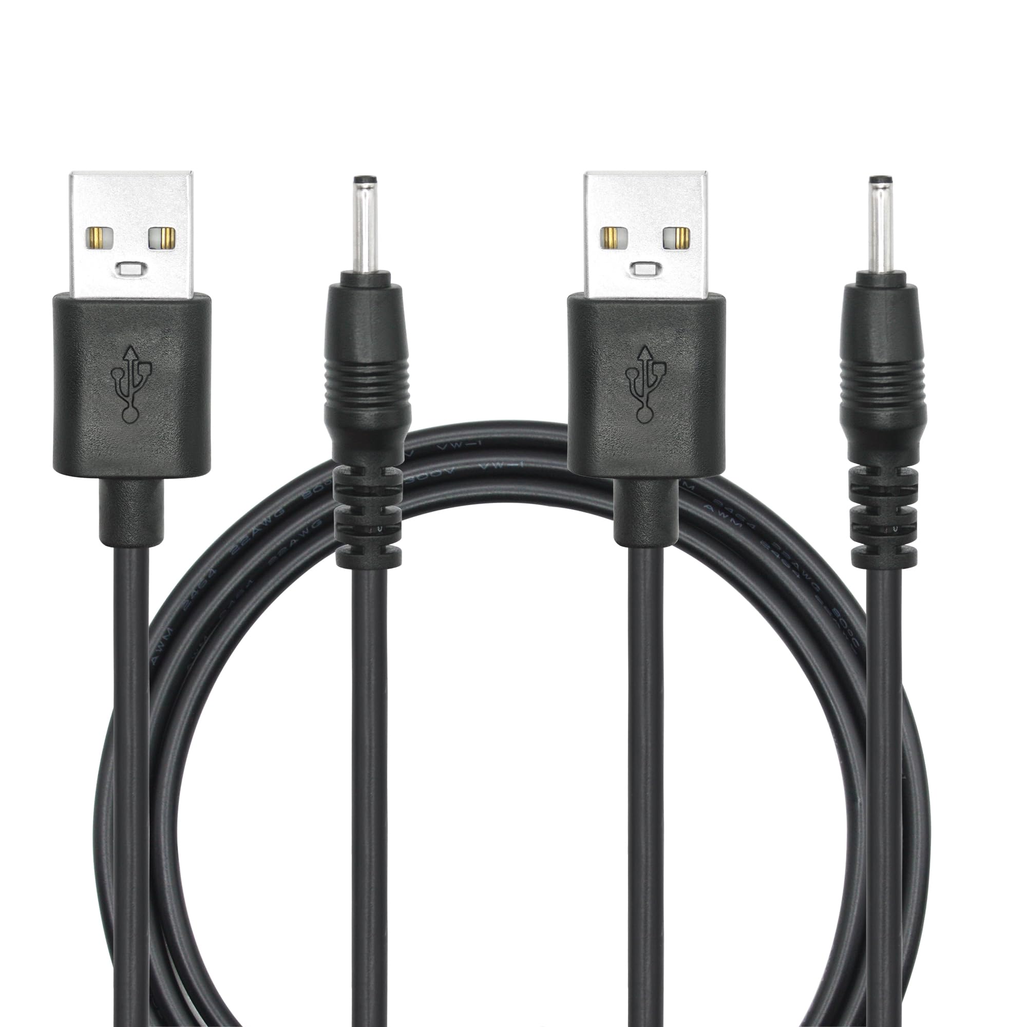 Amazon.co.jp: USB - DC 2.5mm x 0.7mm 電源コード2本。3フィート USB
