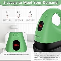 Vista 3 de Calogy Mini prensa de calor, máquina de transferencia de calor, control de temperatura constante, base de seguridad aislada, se adapta a Verde