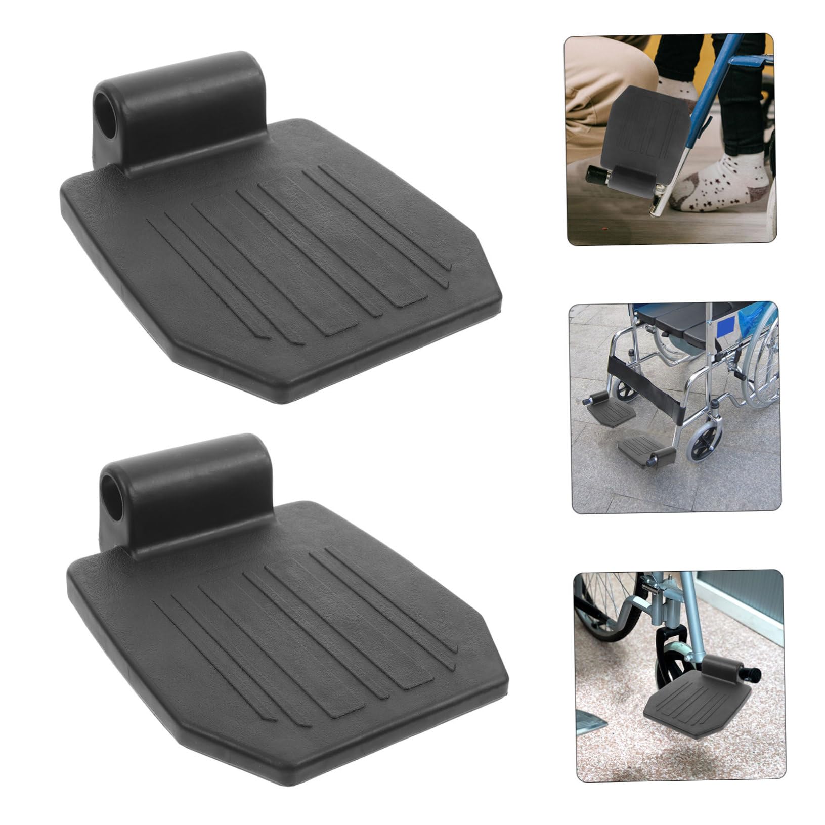FOYTOKI 2sets Wheelchair Foot Rest Cushion Replacement Part Universal Fit Ergonomic Design for Elderly Disabled 2pcs*2