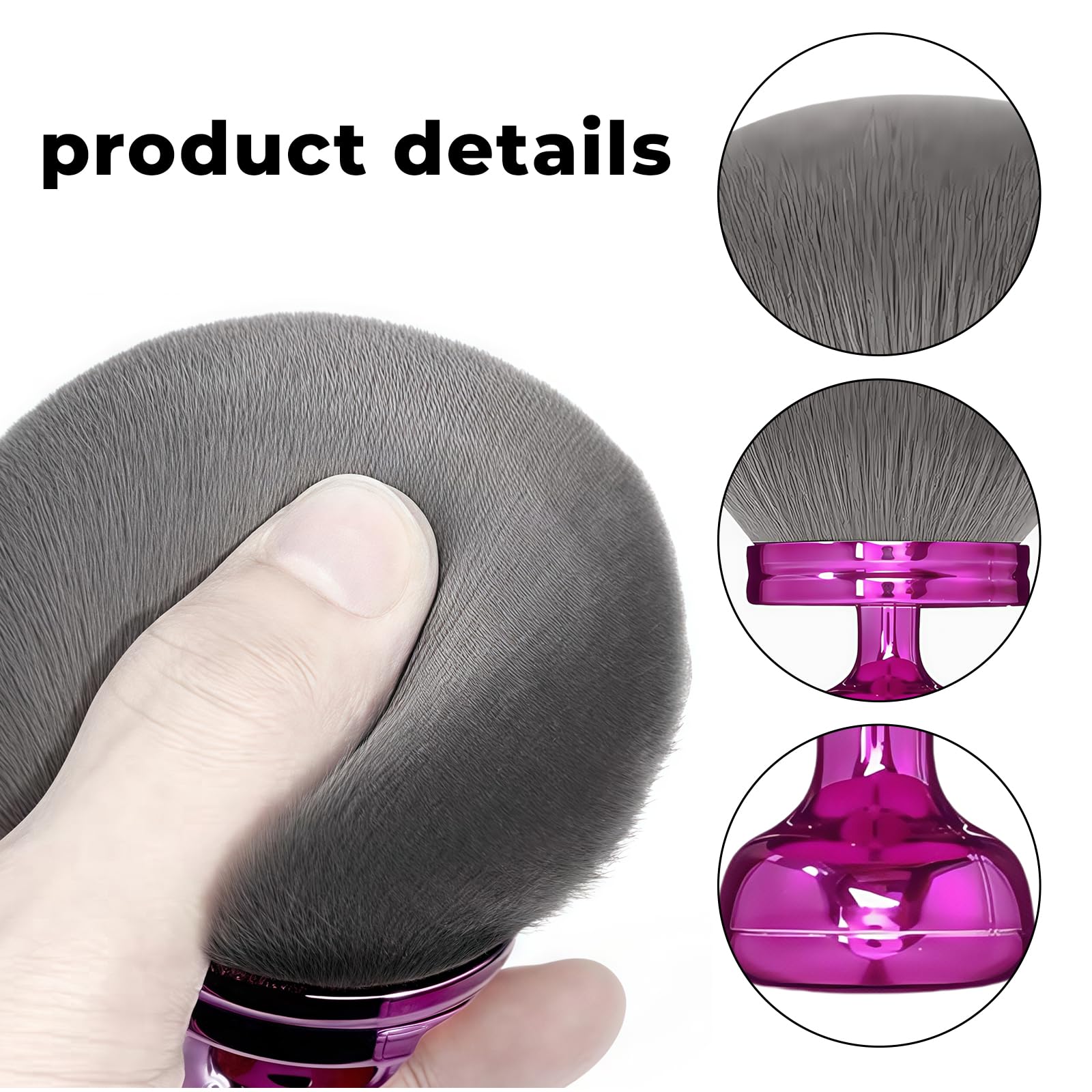 Extra Large Pennello Make-up Corpo per Autoabbronzante, Fondotinta Gambe & Bronzer – Applicatore per Autoabbronzante, Pennello grande con testa rotonda larga, incluso borsa con coulisse