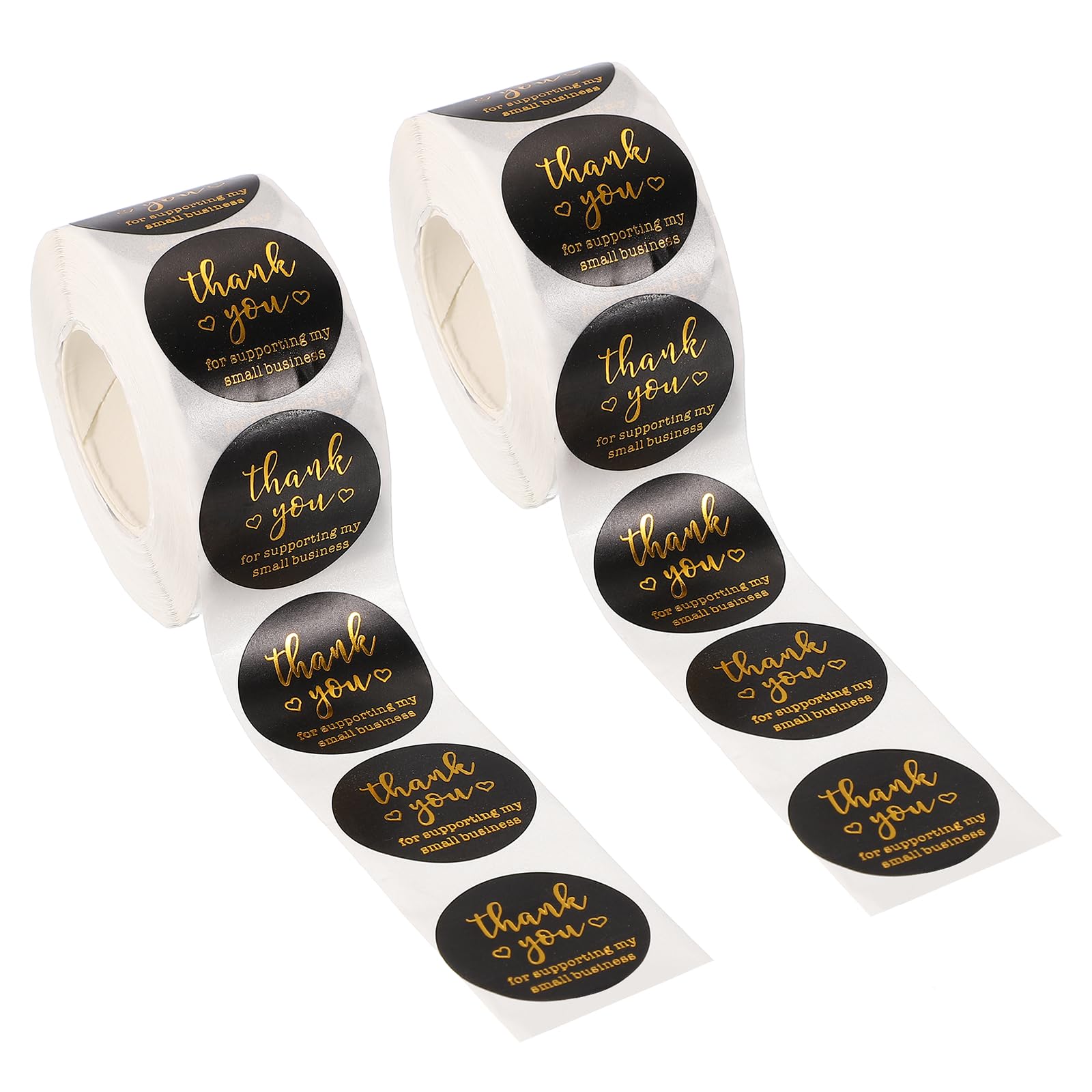 PATIKIL 1000Pcs Thank You Stickers, 1" Round Self-Adhesive Labels Small Thank You Stickers Roll for Small Business Sealing Box Envelope Style6