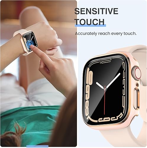 Miniatura 5 de Tensea Paquete de 3 para Apple Watch Protector de Pantalla 45mm Serie 987 Accesorios, Cubierta Protectora para iWatch para Mujeres y Hombres,