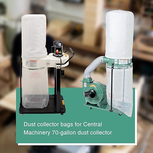 Miniatura 3 de Bolsas para colector de polvo y vacío mejoradas, para colector de polvo de carga de puerto de maquinaria central, bolsa de plástico transparente de