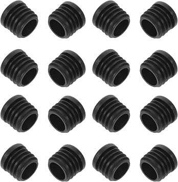Amazon.com: 20pcs round Plastic Chair Leg Glides, M8 Thread Tube End ...