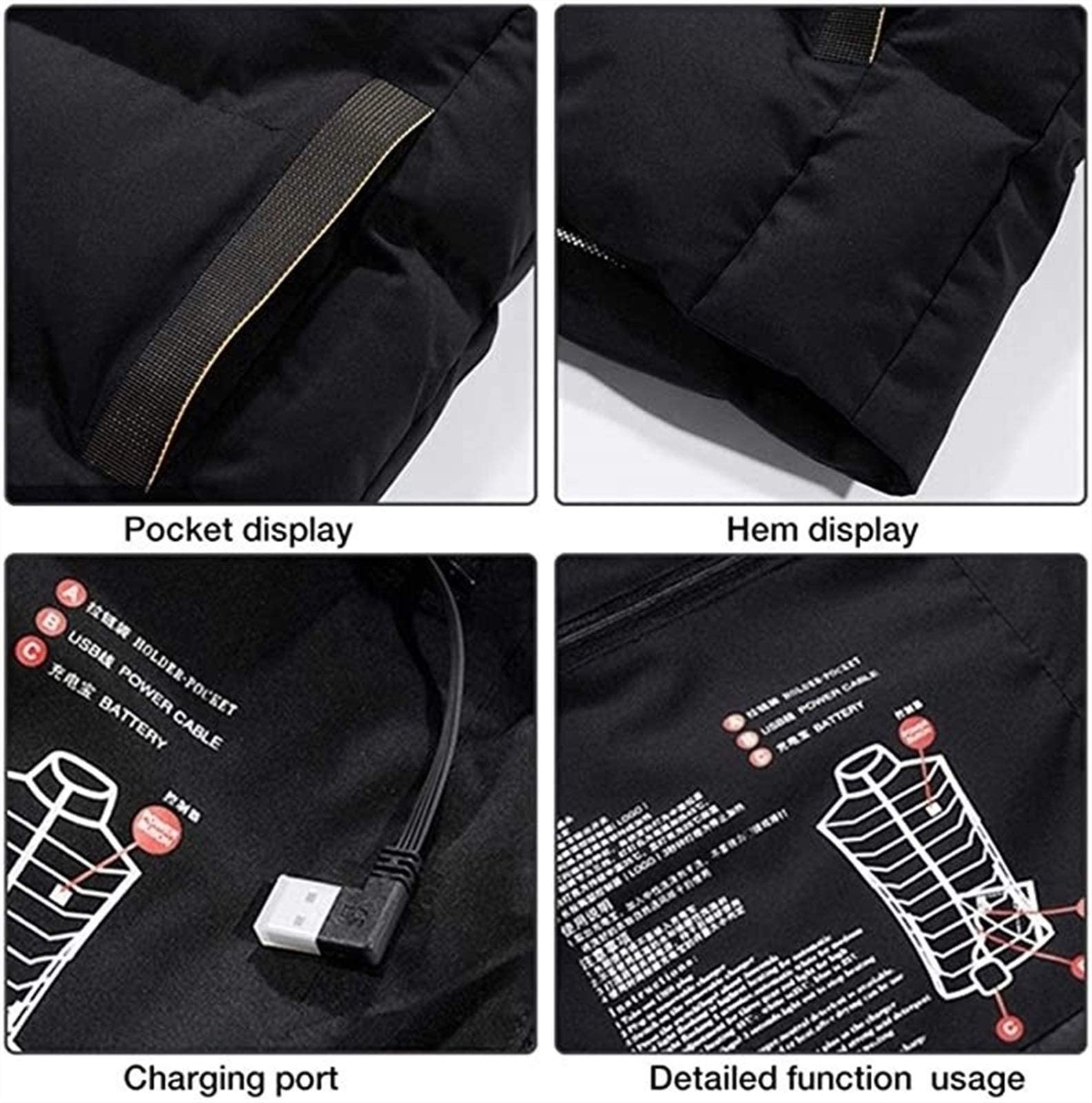 Verwarmd vest voor mannen en vrouwen Verwarmingskleding Vest USB-opladen Elektrisch bodywarmer Gilet 8 verwarmingszones Verwarmd jack Warm houden in de winter Voor Outdoor Jagen Kamperen (S Verwarmd vest voor mannen en vrouwen Verwarmingskleding Vest USB-opladen Elektrisch bodywarmer Gilet 8 verwarmingszones Verwarmd jack Warm houden in de winter Voor Outdoor Jagen Kamperen (S
