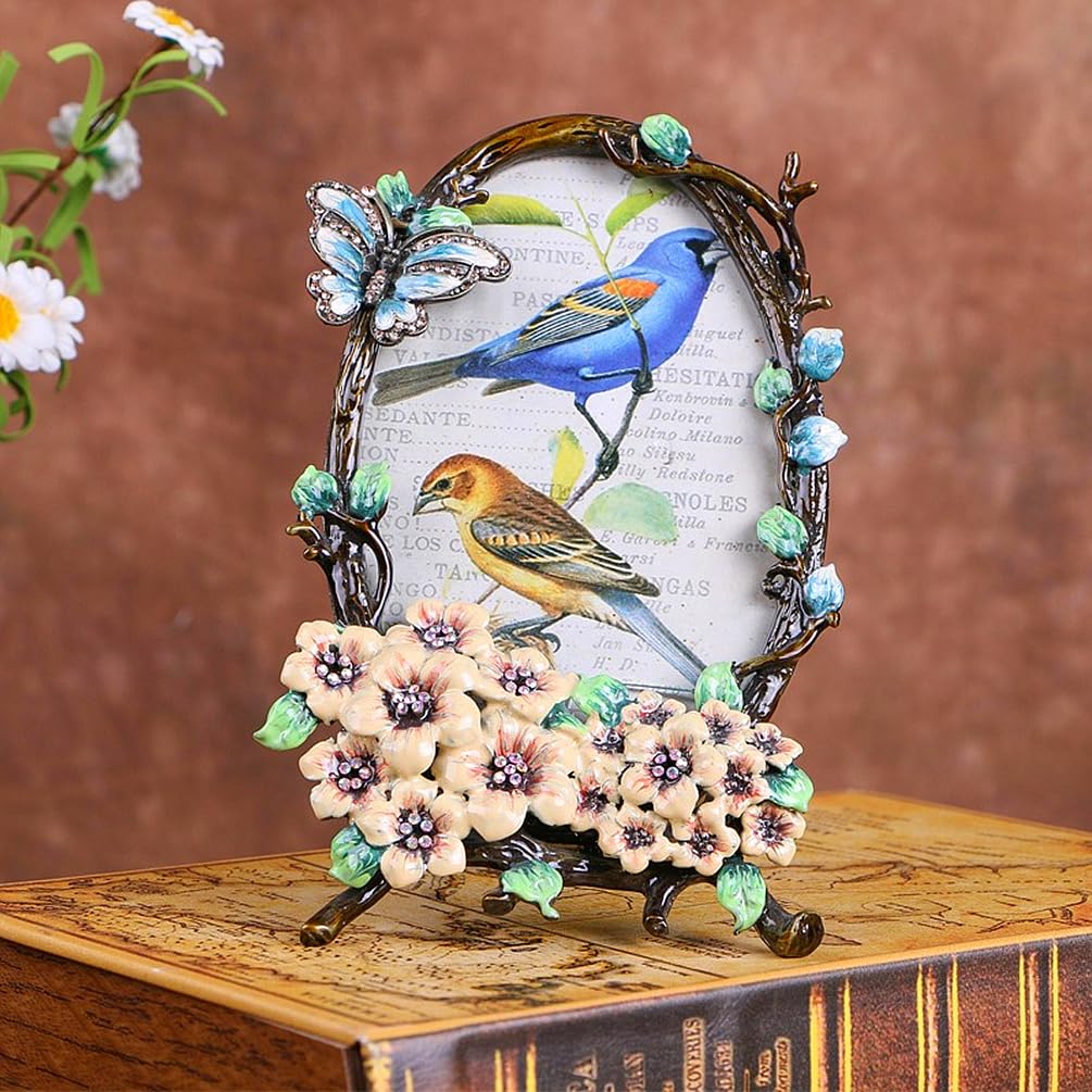TentHome Vintage Ornate Rustic Metal Photo Frames Antique Photo Frame Lace Pictures frame for a 6x4 Picture (6x4-inch(18 * 11.5 * 2.5cm))
