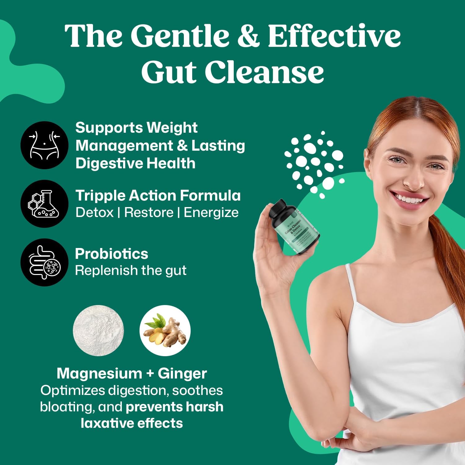 ColonBroom 15 Day GLP-1 Colon Cleanse & Detox Cleanse for Weight Management with Probiotics & Magnesium | Reduce Bloating & Boost Metabolism & Digestion - Effective Gut Cleanser Detox for Women & Men - Image 2