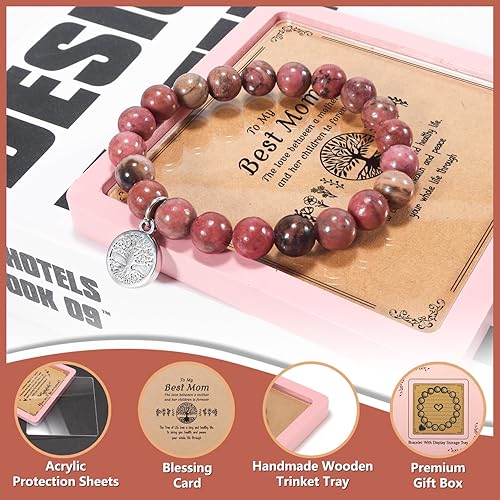 Miniatura 4 de Sensi Blue Thank You Retirement Gifts for Mom, Graduation Gifts for Niece Sister Friend, Healing Bracelet Sympathy Gifts for Loss Of Loved One, Get