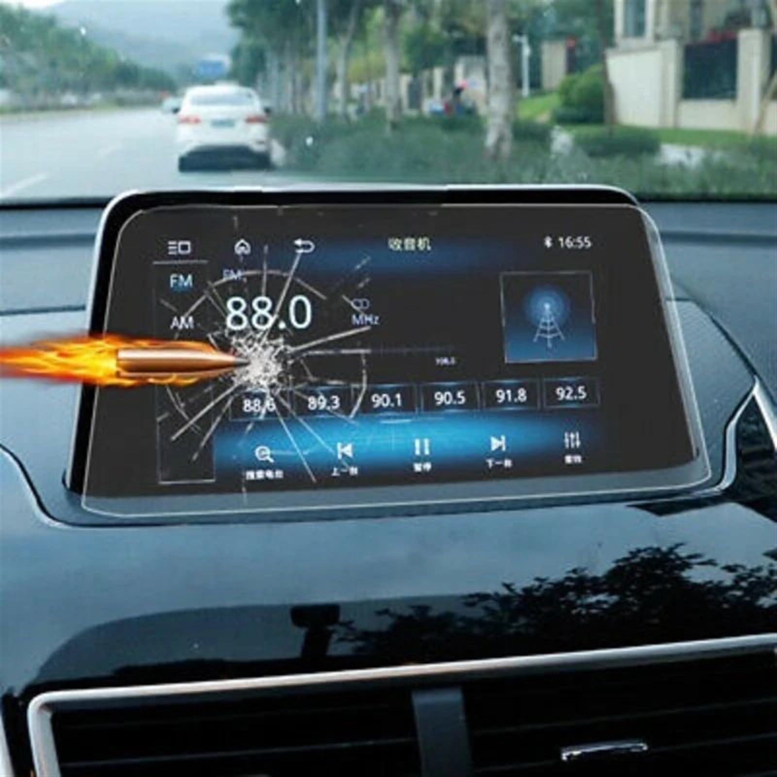 Écran Éraflé Solution avec le Film de Navigation 8 Pouces Mitsubishi Eclipse Cross - 3