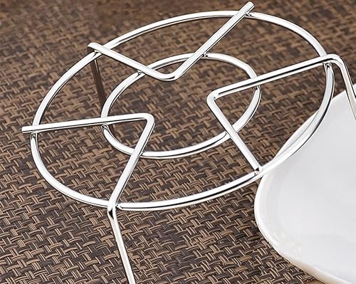 Miniatura 4 de Meleg Otthon - Estante de vapor soporte de estante de vapor cesta de vapor metal de acero inoxidable resistente multifunción 59 pulgadas de diámetro