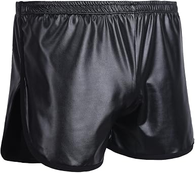 Leather Underwear Sport Boxer Briefs 