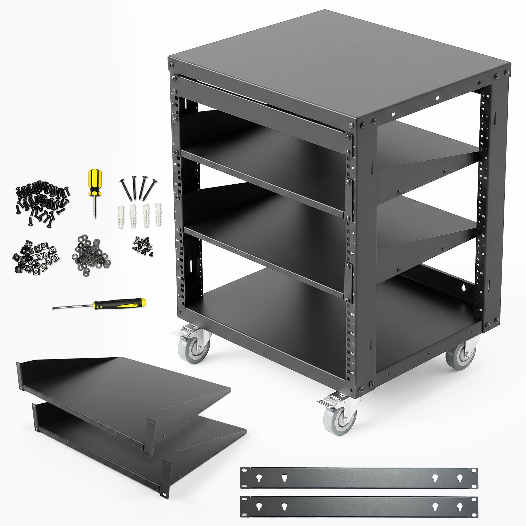 Amazon.com: AxcessAbles 12U Open Frame Network & AV Rack with