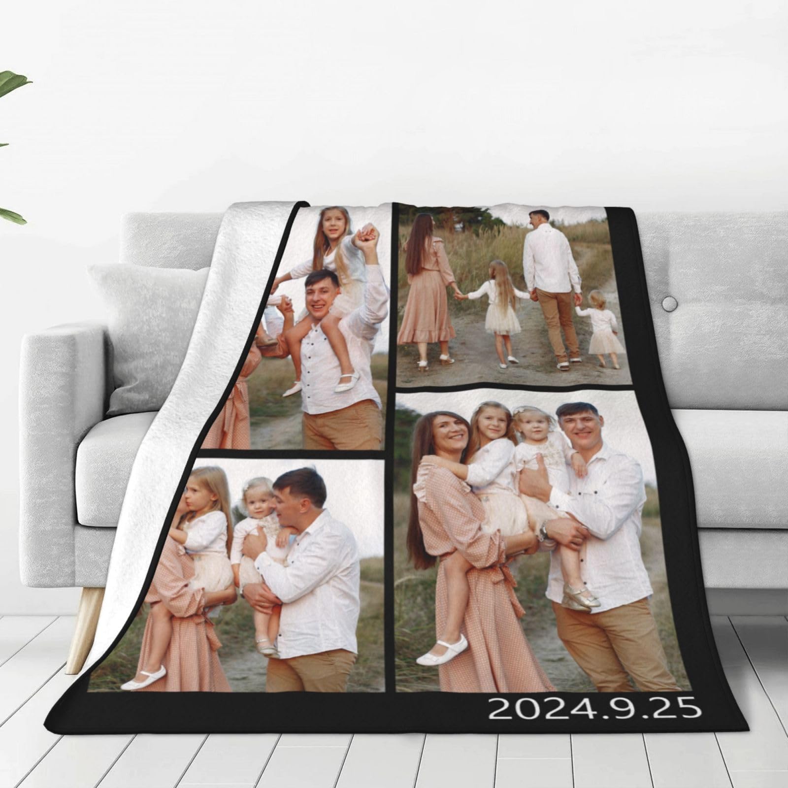 Personalisierte Decke mit Foto- und Textdruck,Decke personalisiert babydecke, kuscheldecke personalisiert für Freundin, Freund,Ehemann, HD-Druck Foto-Decke fotodecke selbst gestalten