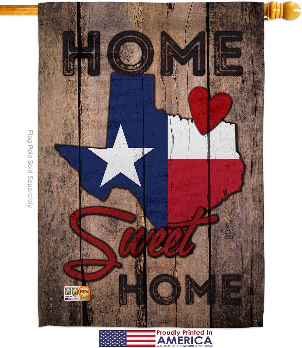 State Texas Home Sweet Garden House Flags Set Americana States USA American Territories Republic Country Particular Area Small Decorative Gift Yard Banner Made In 28 X 40