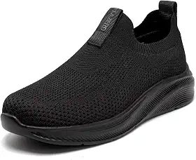 Tênis masculino para caminhada de largura larga – Tênis ortopédico leve e confortável para pés inchados respiráveis para fascite plantar, diabéticos, idosos