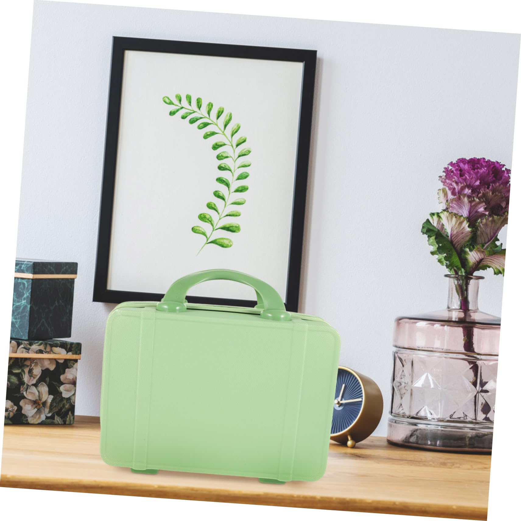 Leichter Tragbarer Mini Kosmetikkoffer Reise Make up Organizer mit Robustem Griff Multifunktional für Schmuck und Schreibwaren Modisch und Langlebig für Damen Unterwegs