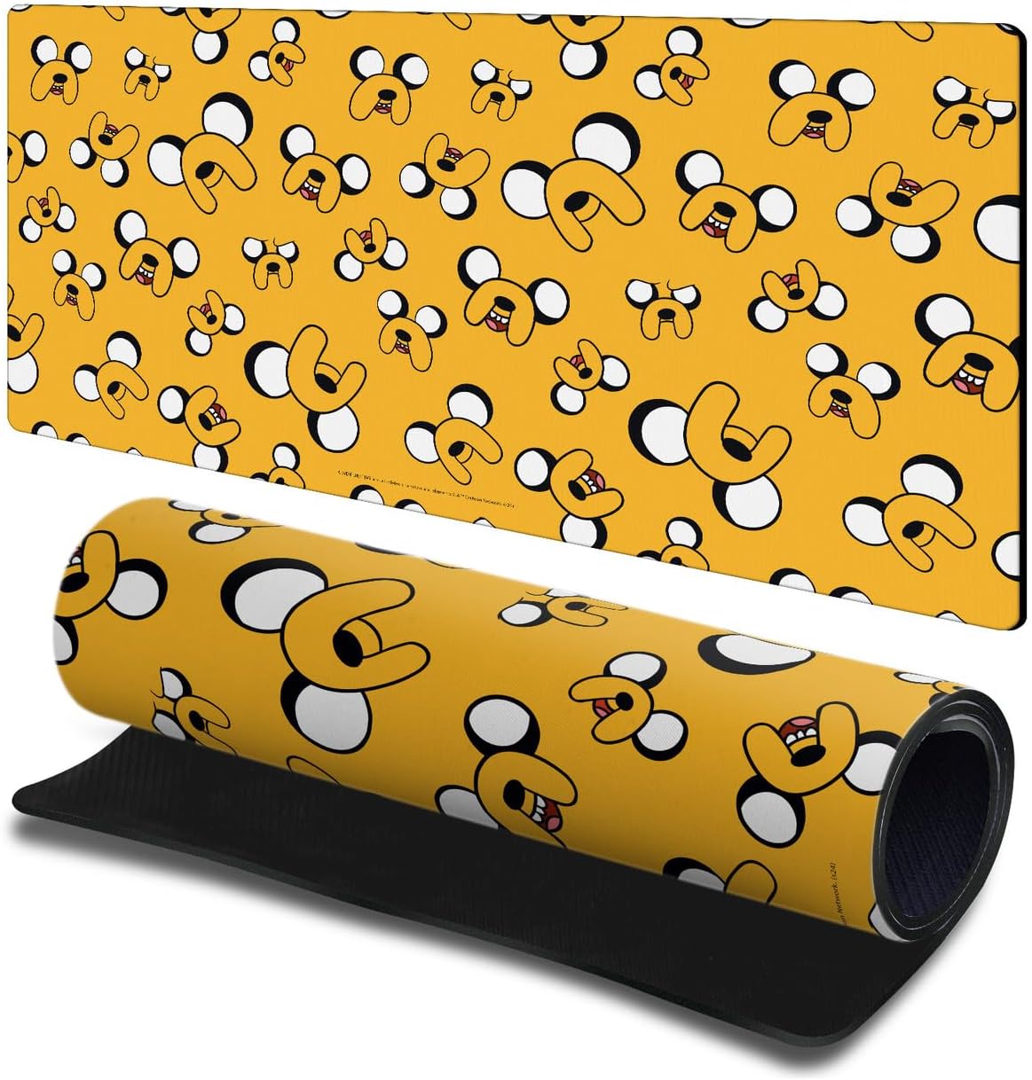 Head Case Designs Officially Licensed Adventure Time Jake Pattern Graphics 23.62 x 11.81 x 0.12 inches (600 x 300 mm) - L Gaming Office Desk PC Keyboard Mouse Mat Pad