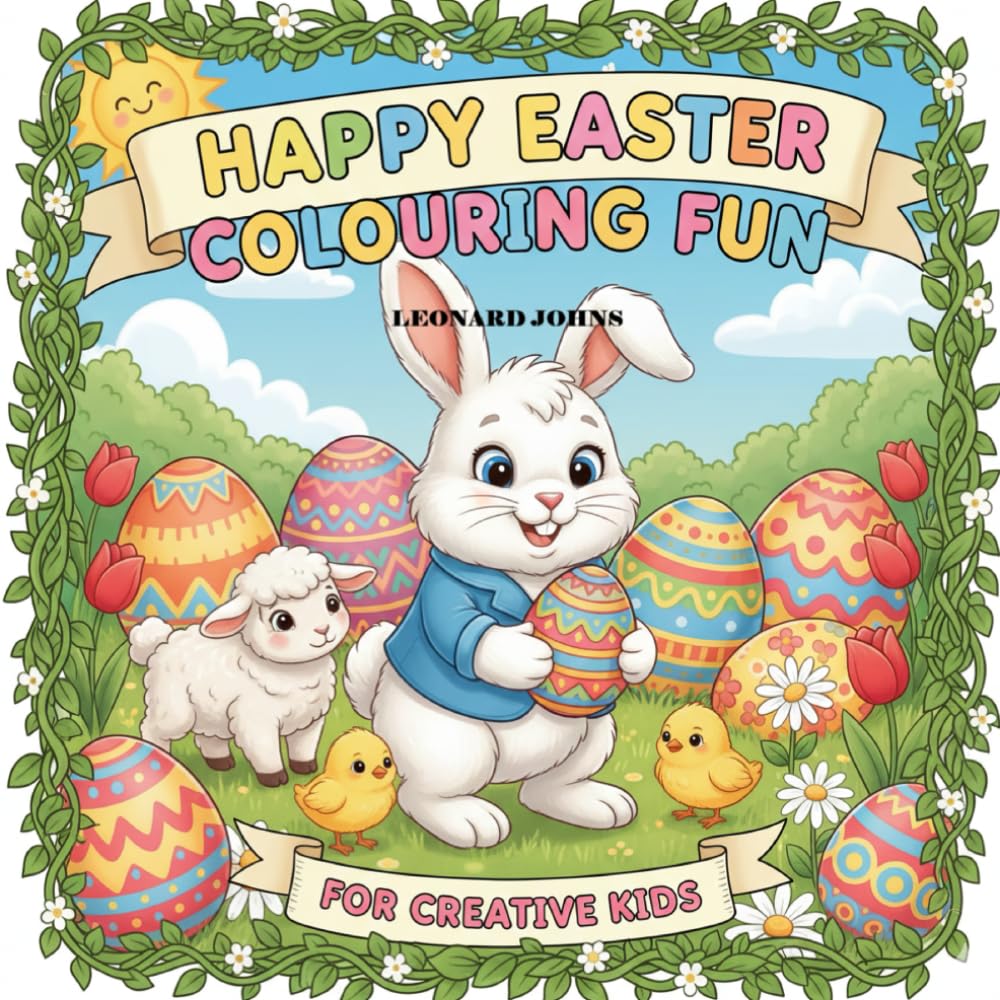Happy Easter Colouring Book: Nearly 10 Easter themed colouring pages