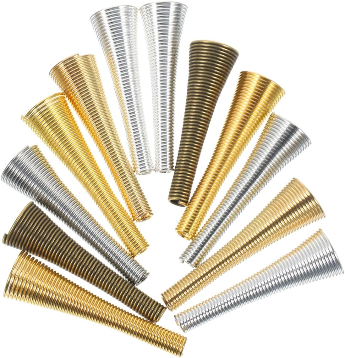 36Pcs Trumpet Flower Bead Caps Cone Shaped Spacer End Caps for Jewelry Making Bracelets and Necklaces DIY Craft Supplies