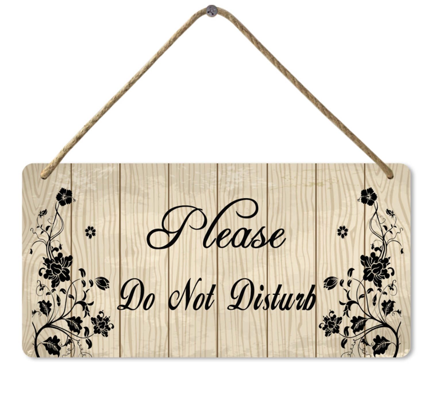 Please Do Not Disturb Wooden Sign, 8x12 Inch, Privacy Plaque Home Door Gift Sign