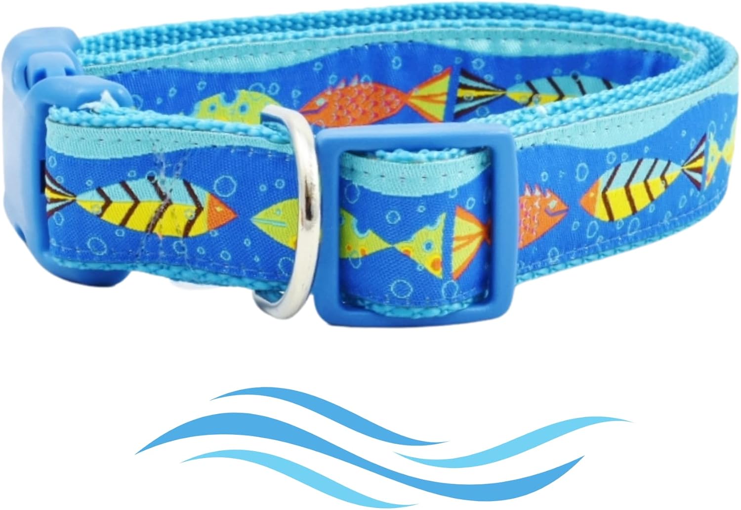 Handmade Jacquard Dog Collars (Nautical)