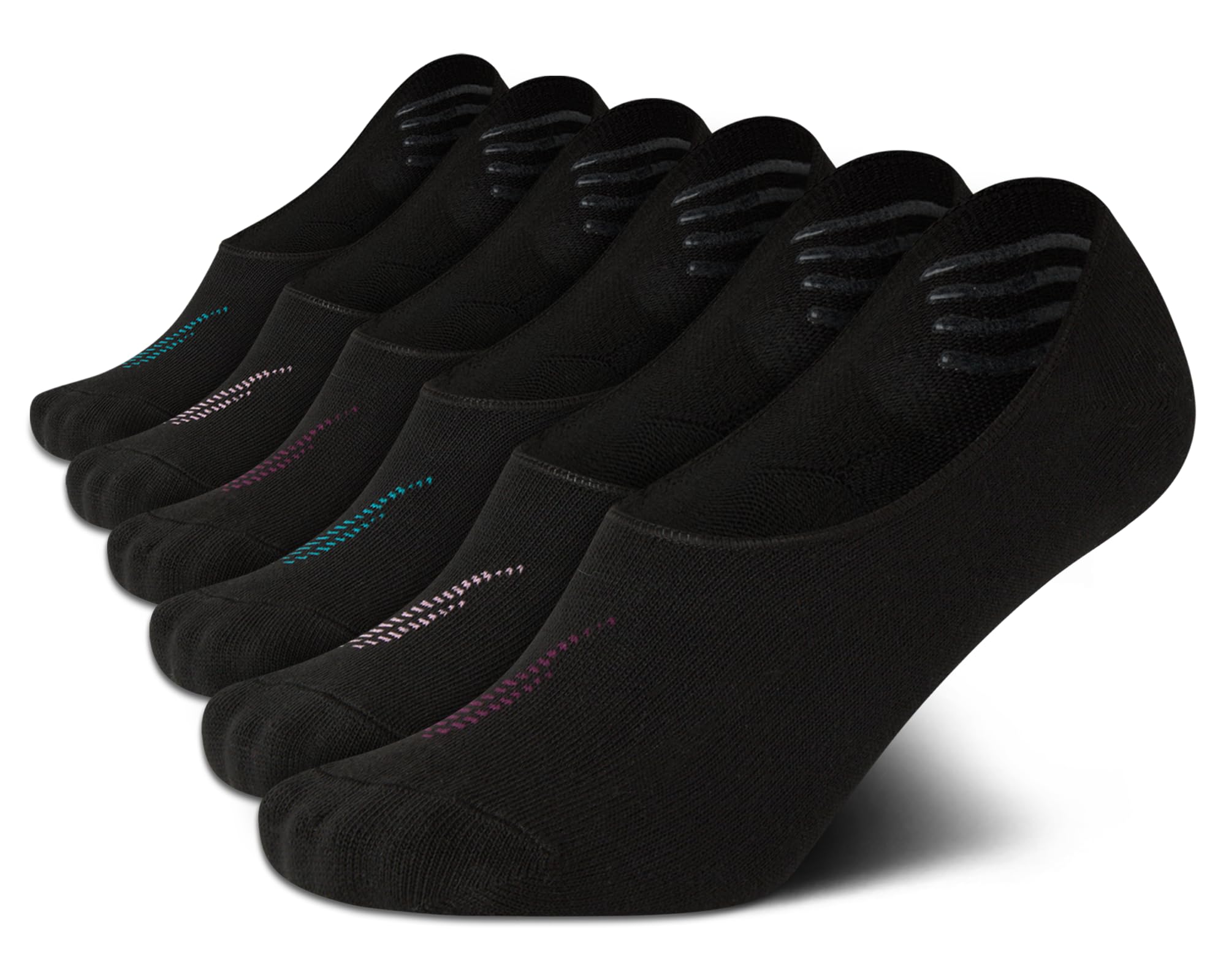 Nautica Women's No Show Stretchy Sport Liner Socks with Non Slip Grip (6 Pack)