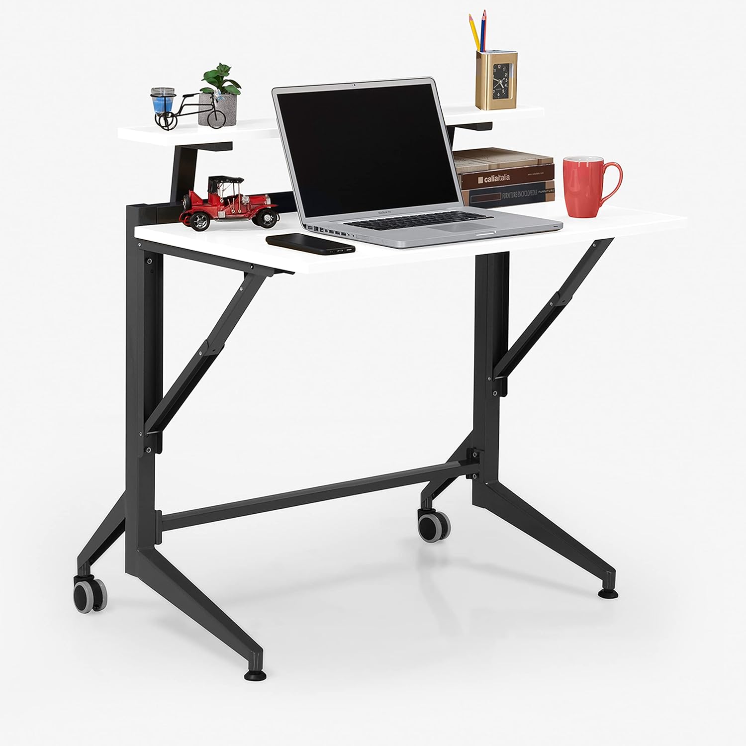 THO Flexi FOLD White Folding Desk Table Modern Study Table Home