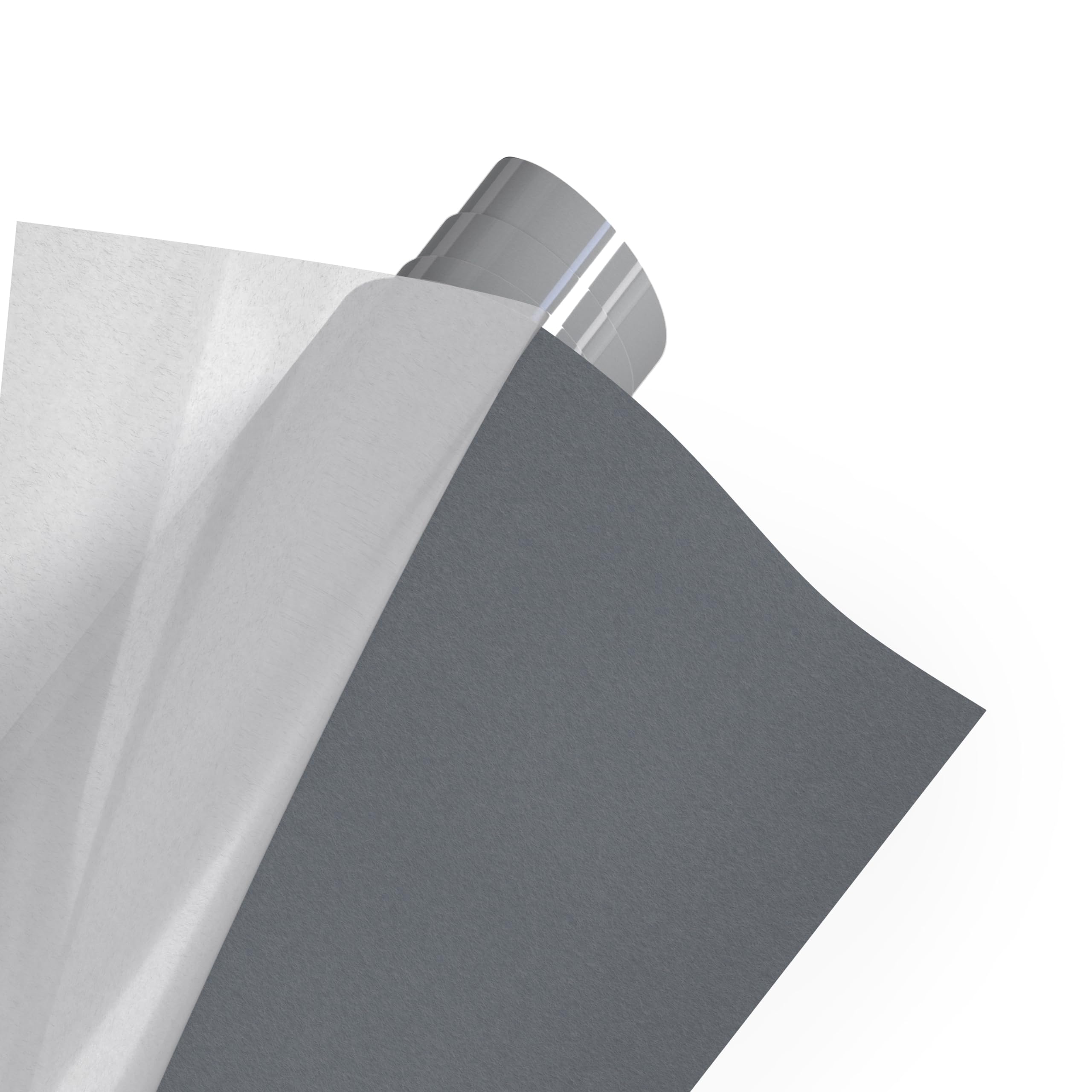 POLI-TAPE TUBITHERM® FLOCK Transfer Film with Velvety Surface for Textiles - Flock Film for Iron-on, Plotter Film for DIY Shirts, Anthracite, 30.5 cm x 61 cm