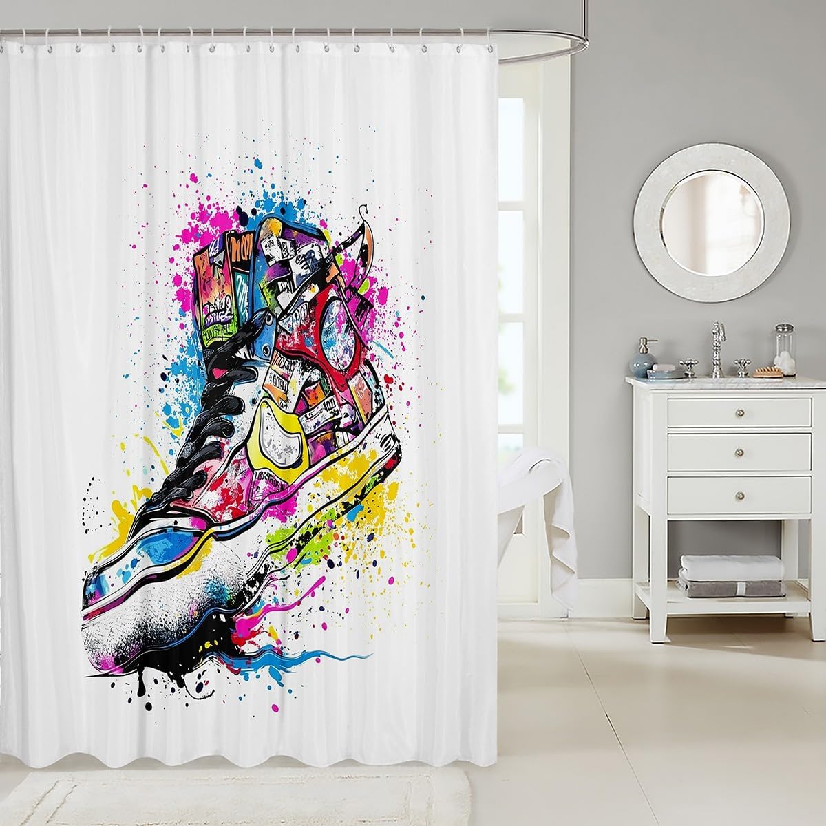 Feelyou Basketball Shoes Shower Curtain 72"x78" image 2